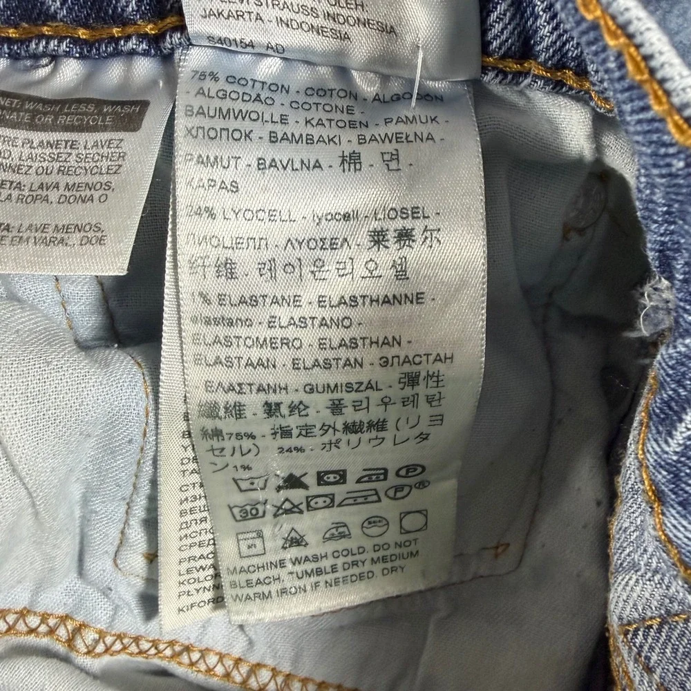 Levis 502 Regular Taper Fit Jeans Mens 34x30 Blue Denim 29507-0371 Medium Wash